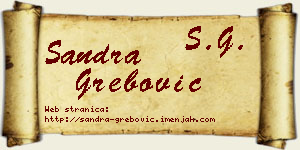Sandra Grebović vizit kartica